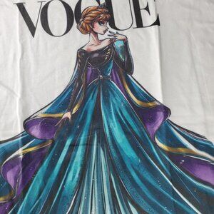 Frozen Anna Tee Shirt Women Princess Queen Gown Short Sleeve Knit T Shirt Blouse